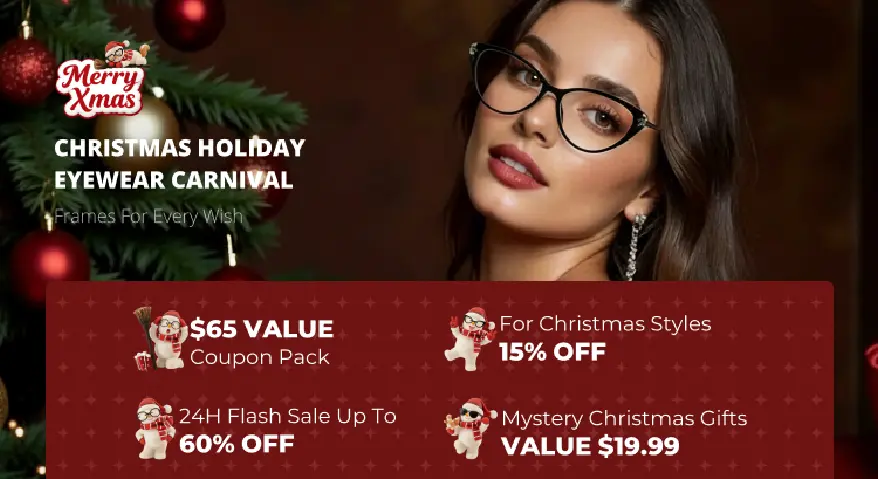 Christmas Holiday Glasses Carnival