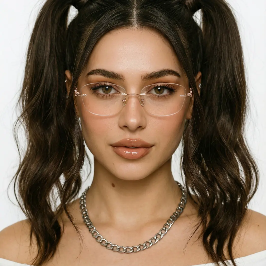 cat eye rimless glasses for women