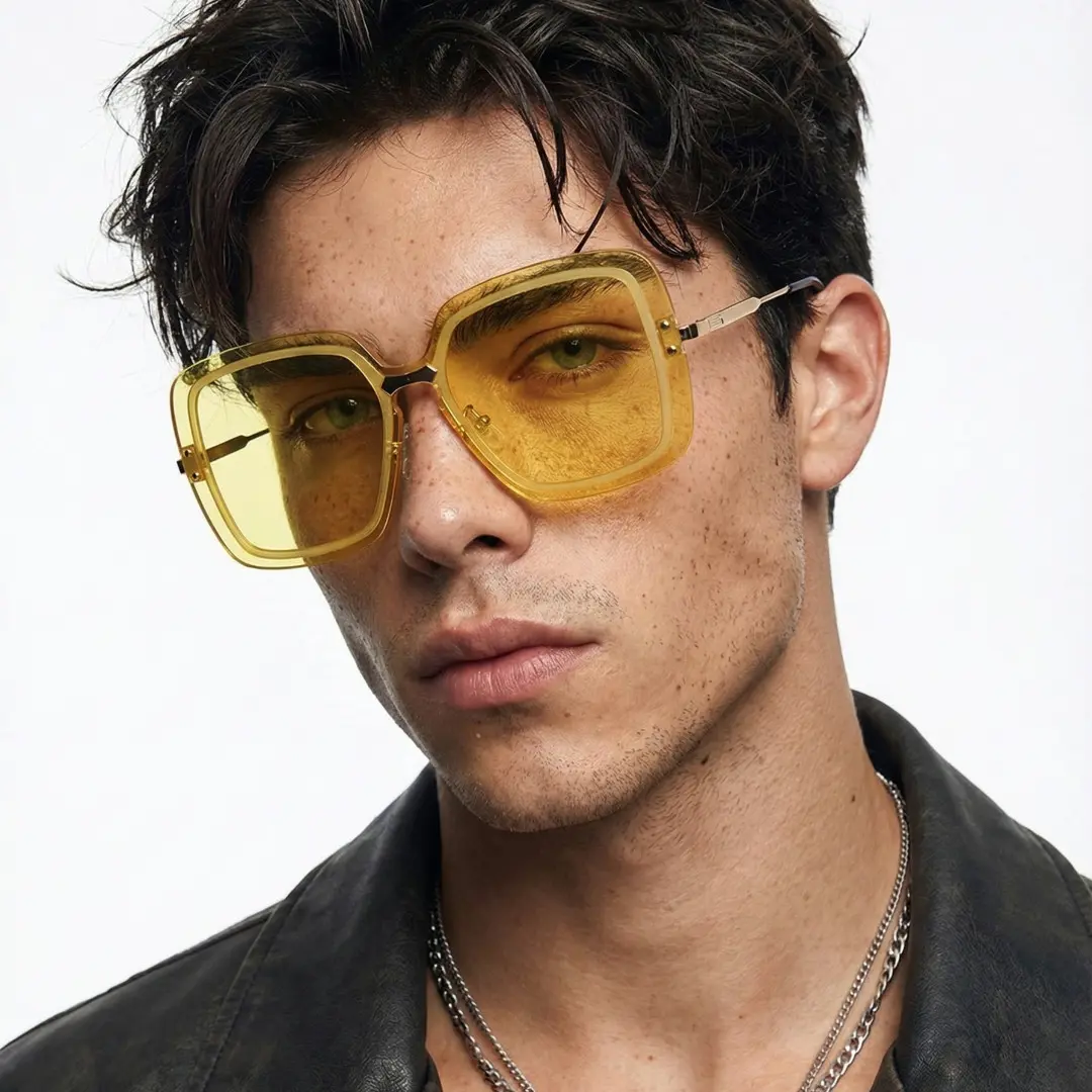 Yellow Square Sunglasses