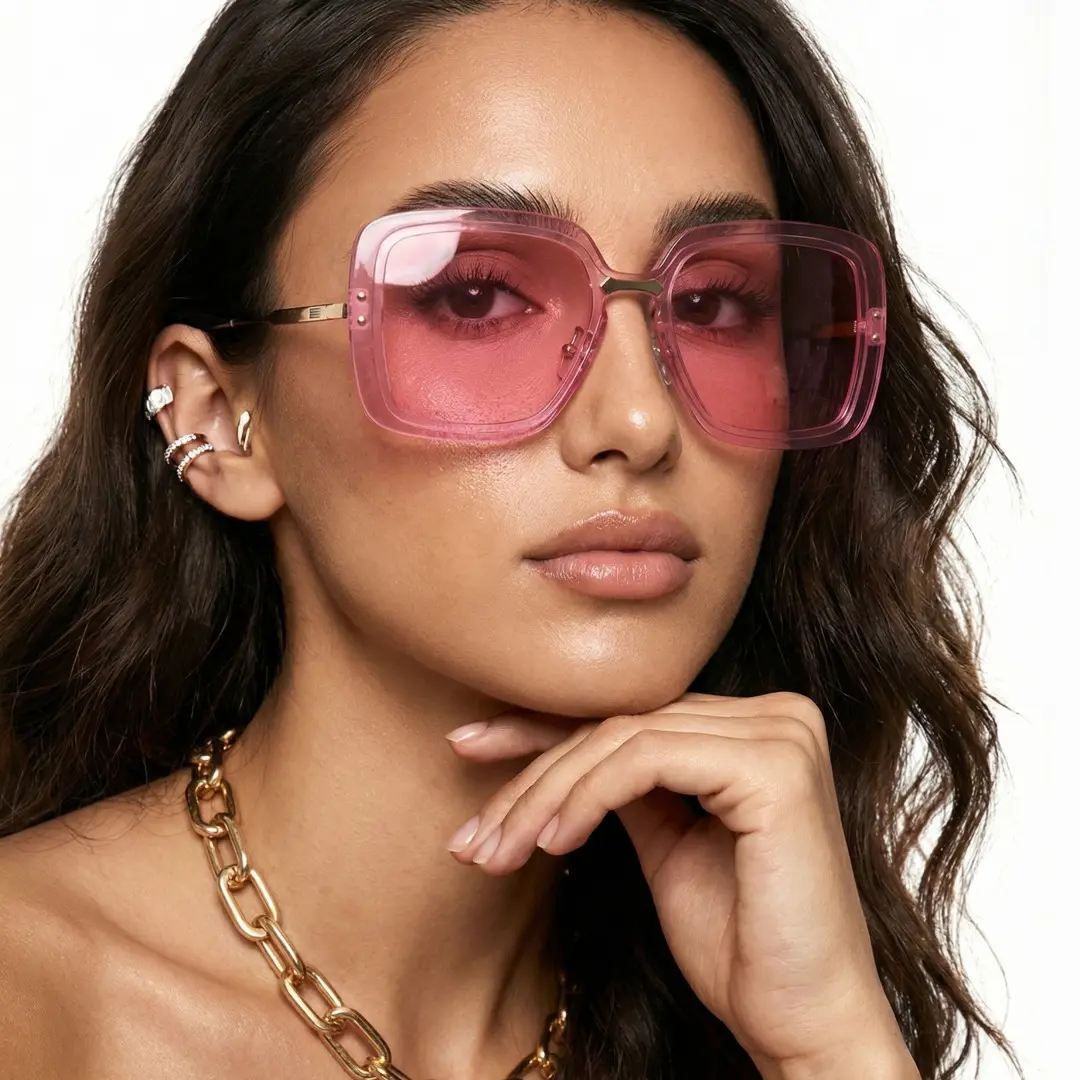 Pink Square Sunglasses