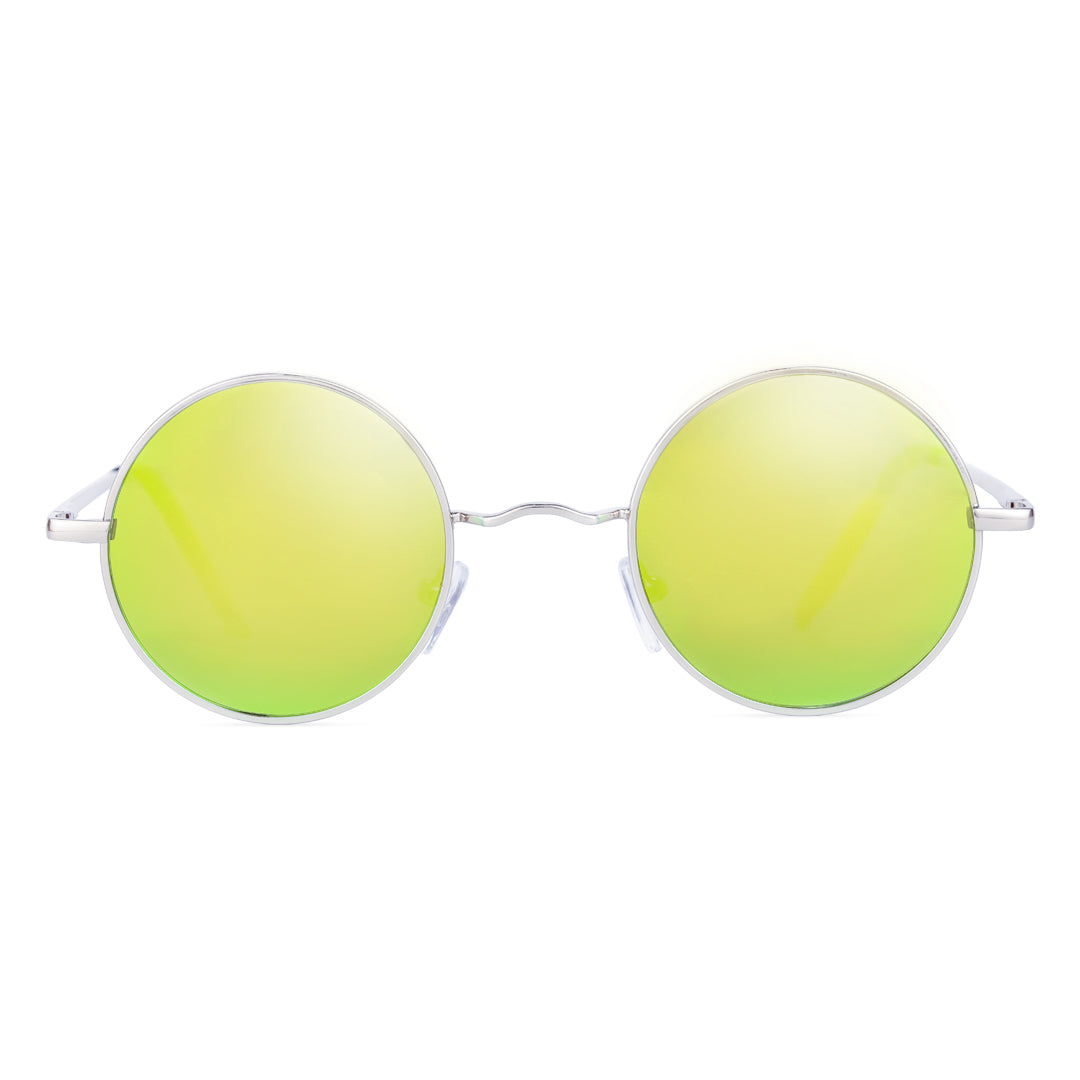 Bright Green Metal Sunglasses