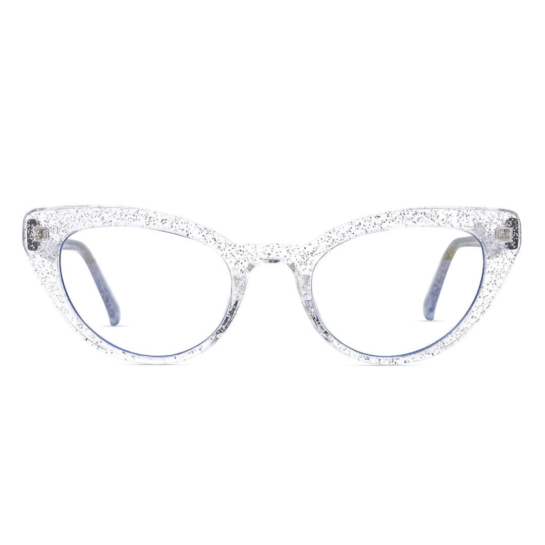 Cat Eye Clear Glitter Eyeglasses