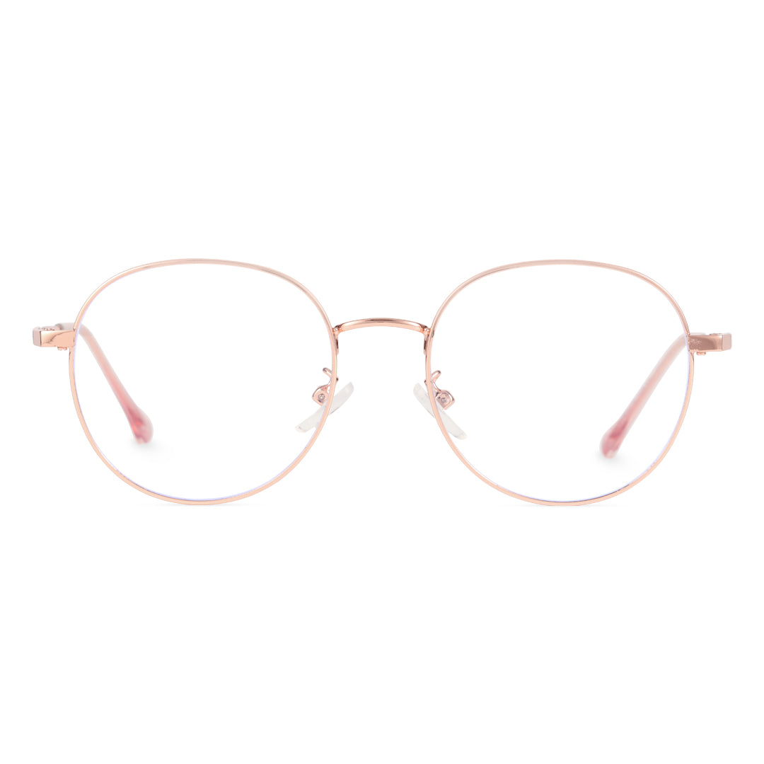 Gold Large Round Prescription Glasses