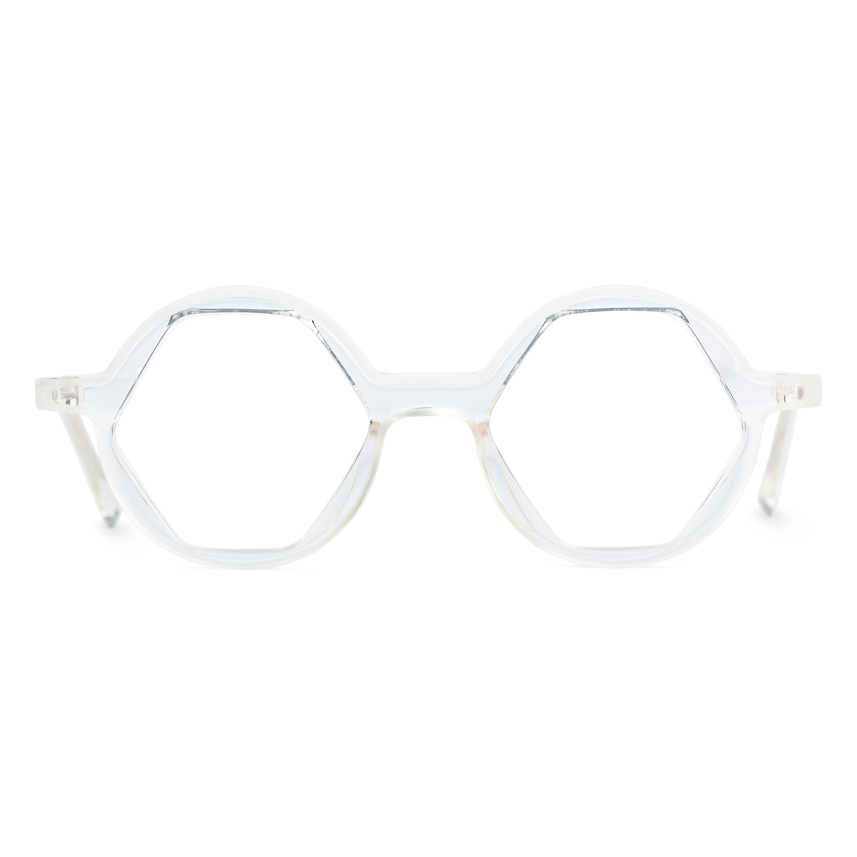 White Geometric Glasses
