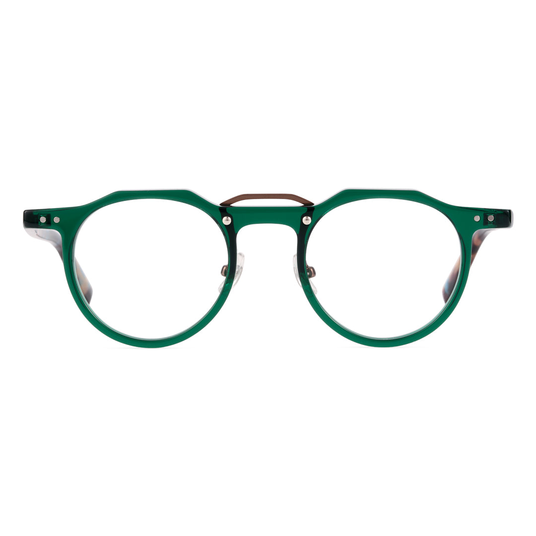 green acetate glasses