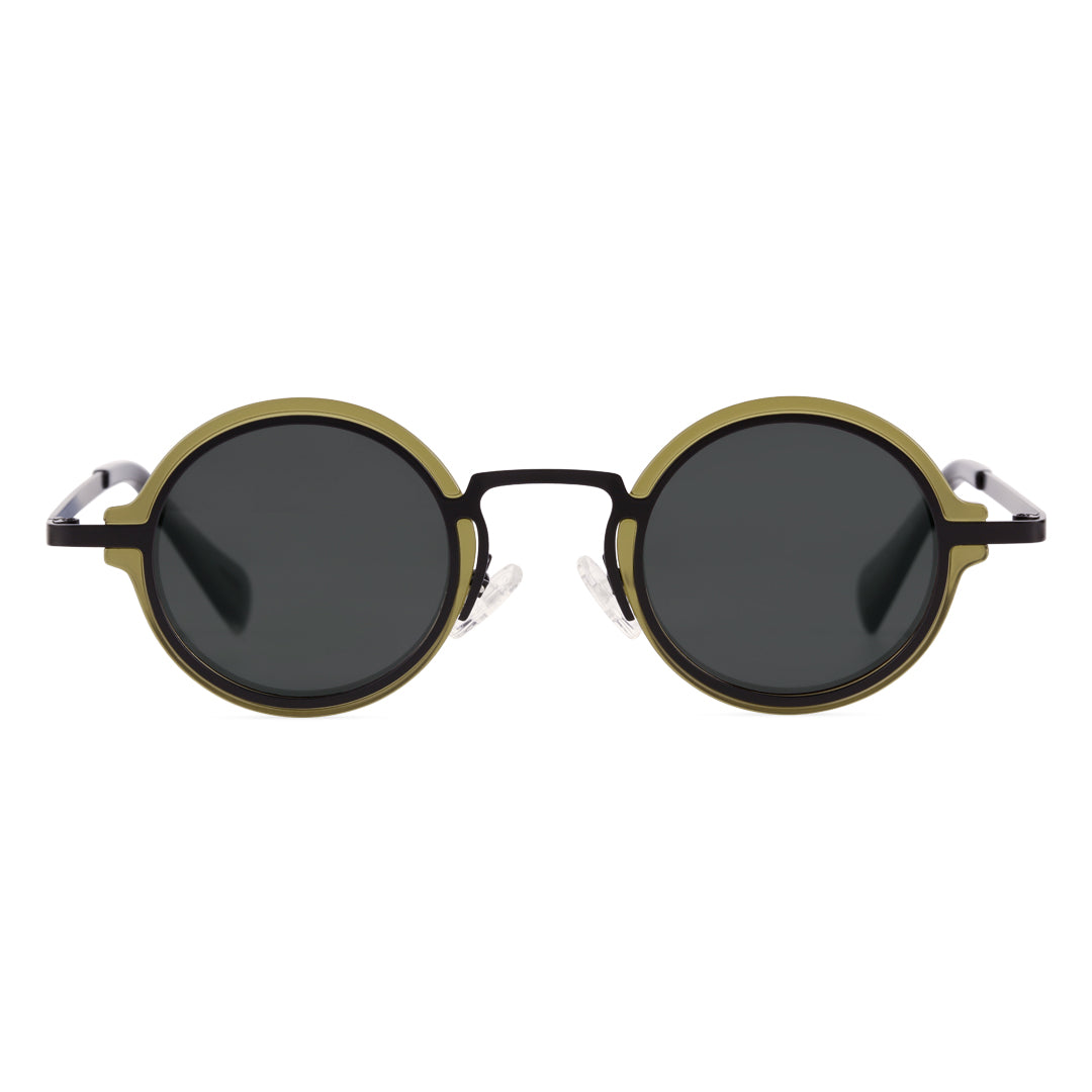 Army Green Round Sunglasses