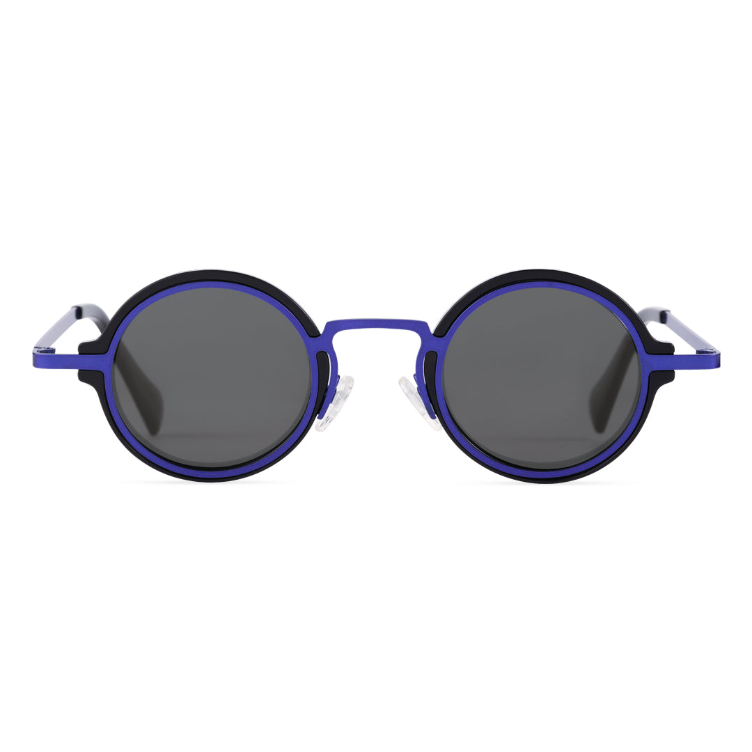 Blue Round Sunglasses