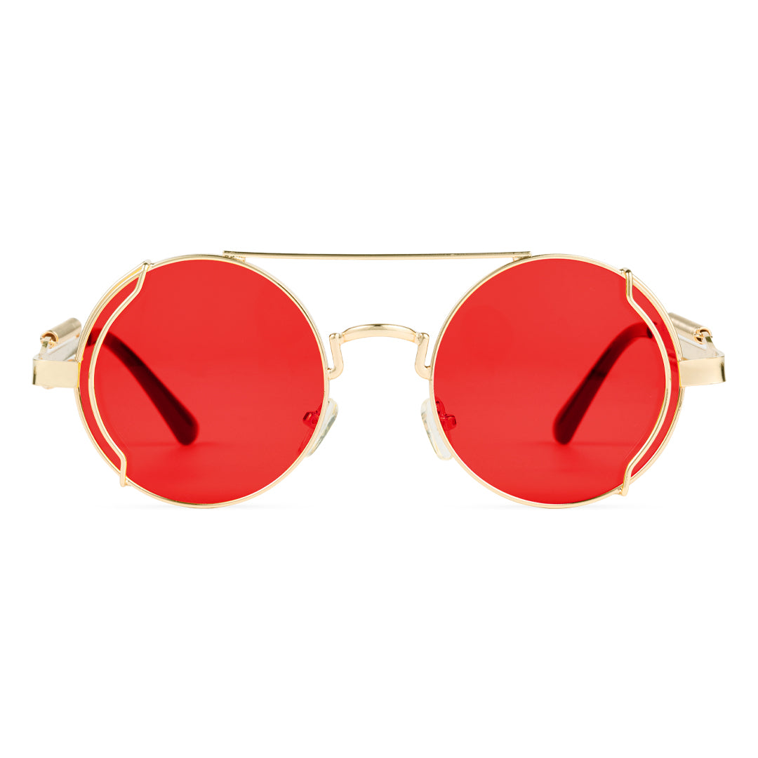 Red Metal Sunglasses
