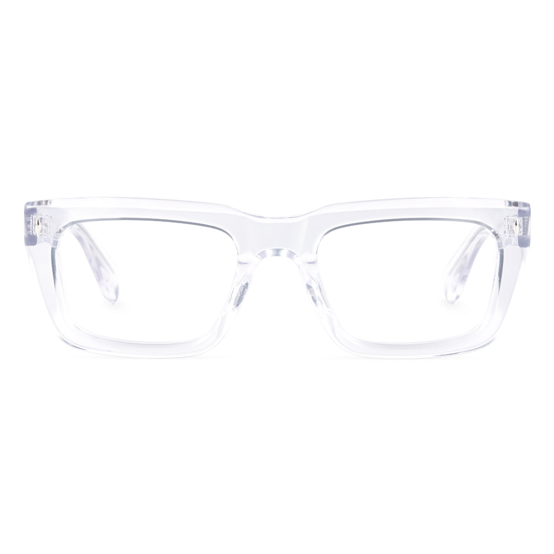 Acetate Transparent Rectangle Glasses
