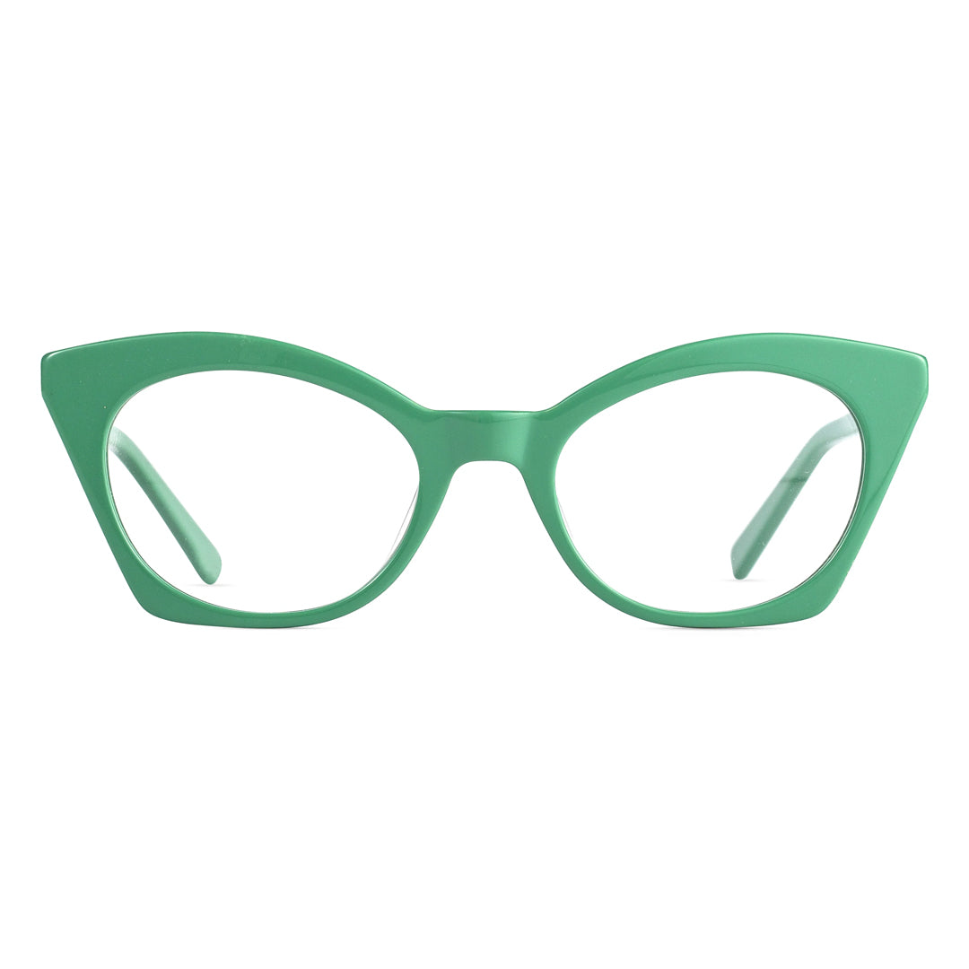 Green Acetate Cat Eye Glasses
