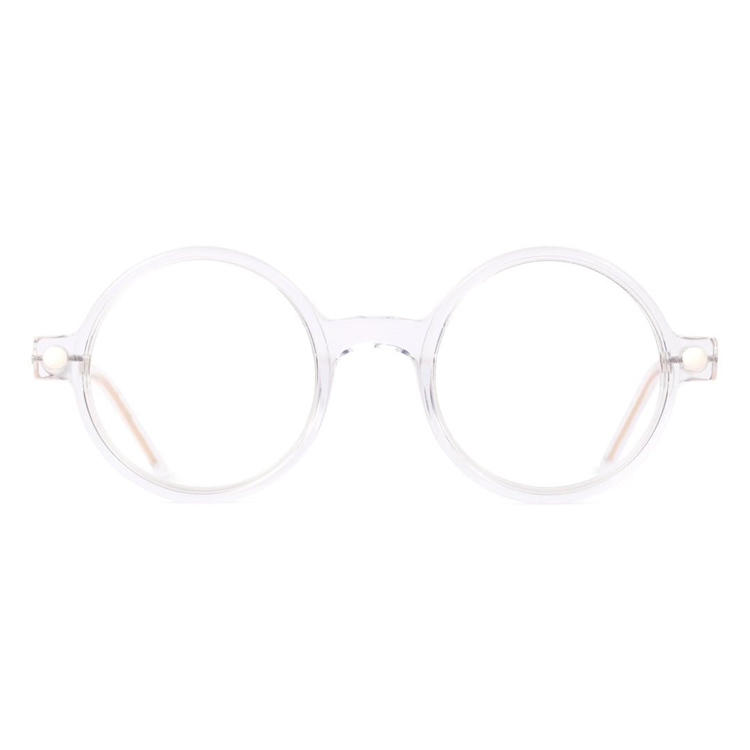 Acetate Round Transparent Glasses