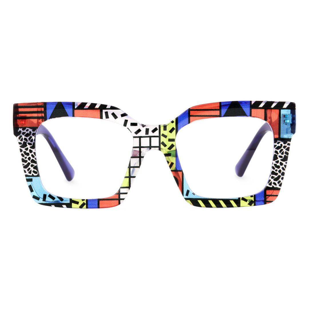  Square Multicolor Oversize Glasses