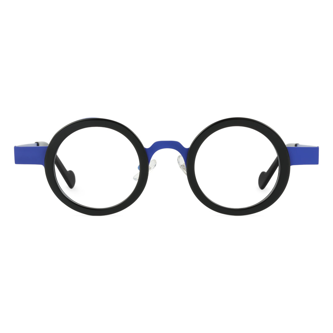 Blue Round Eyeglasses