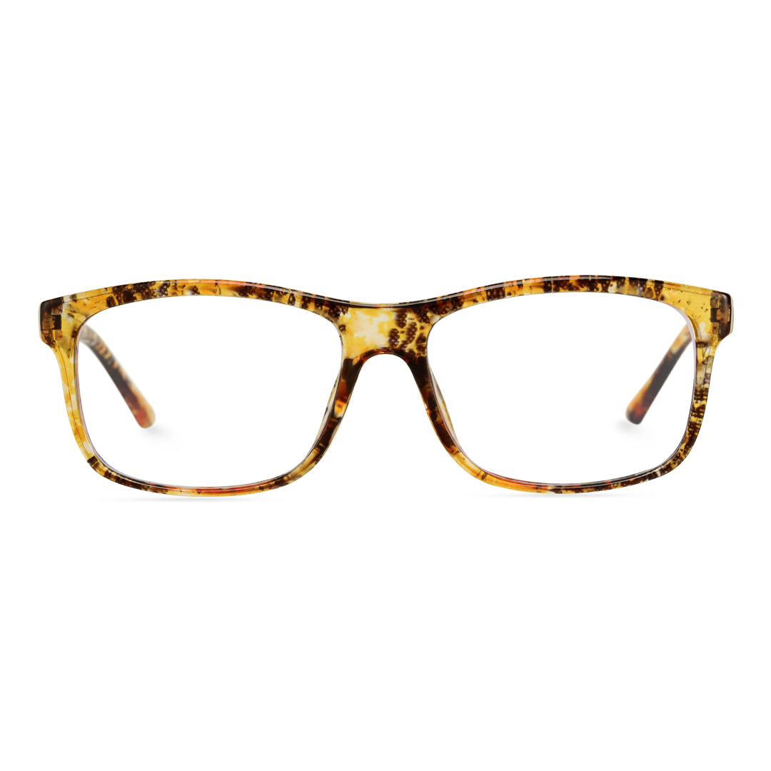 Yellow Tortoise Shell Square Glasses