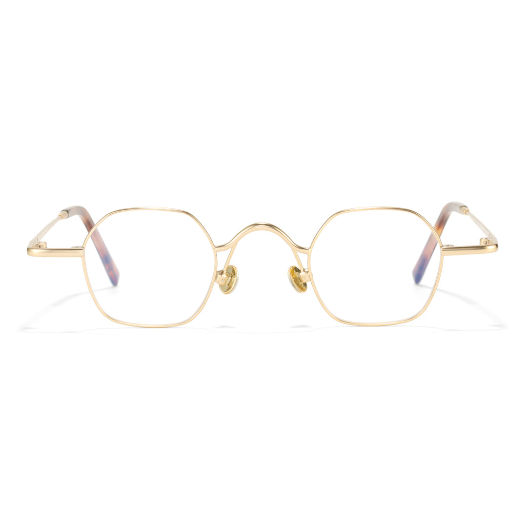 Gold Square Glasses