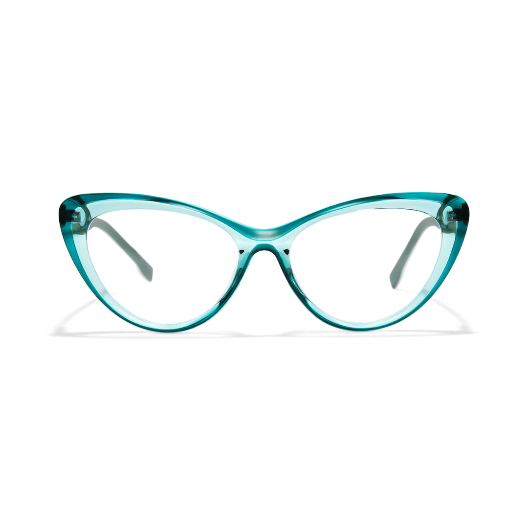 Green Cat Eye Glasses