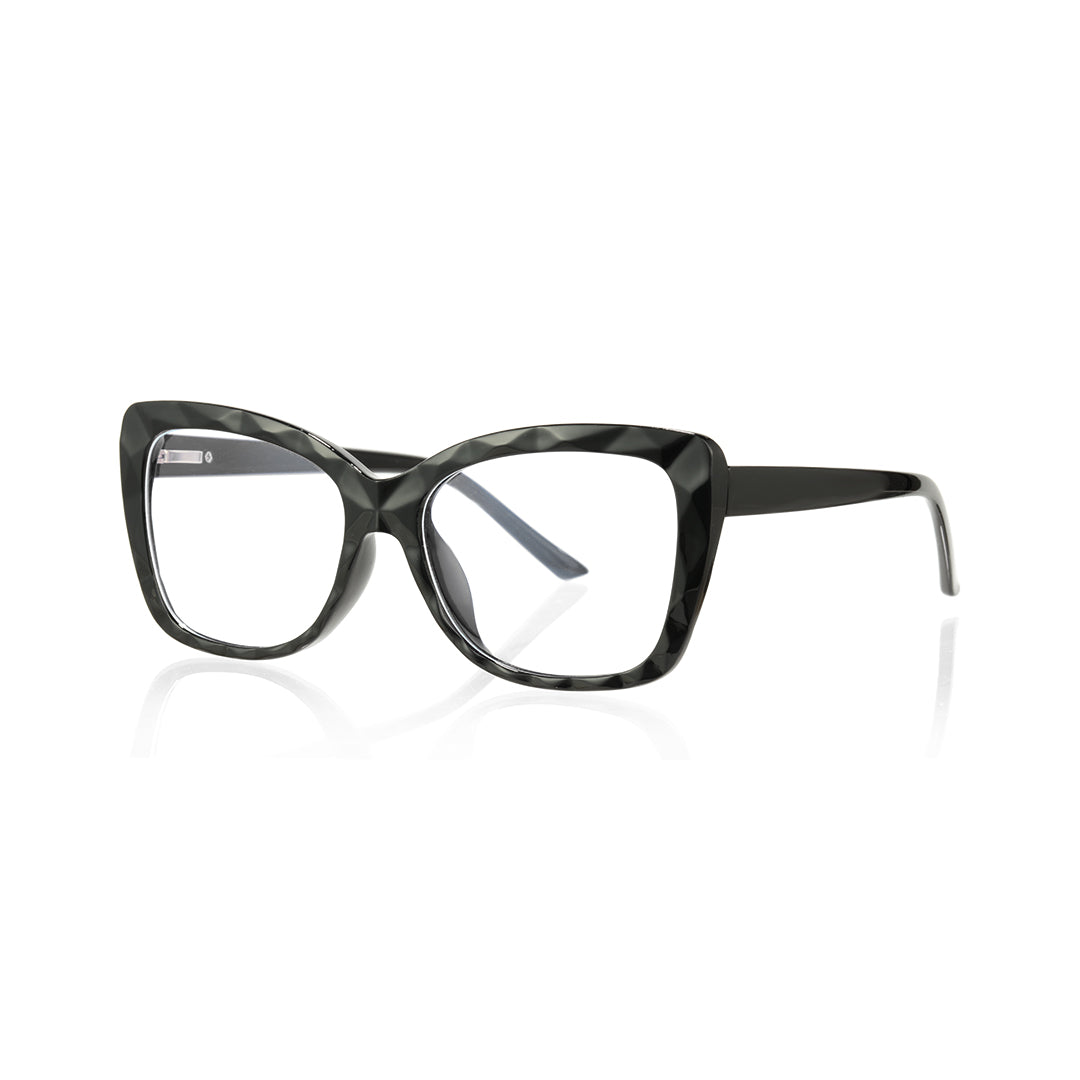 Black 3D Cat Eye Glasses