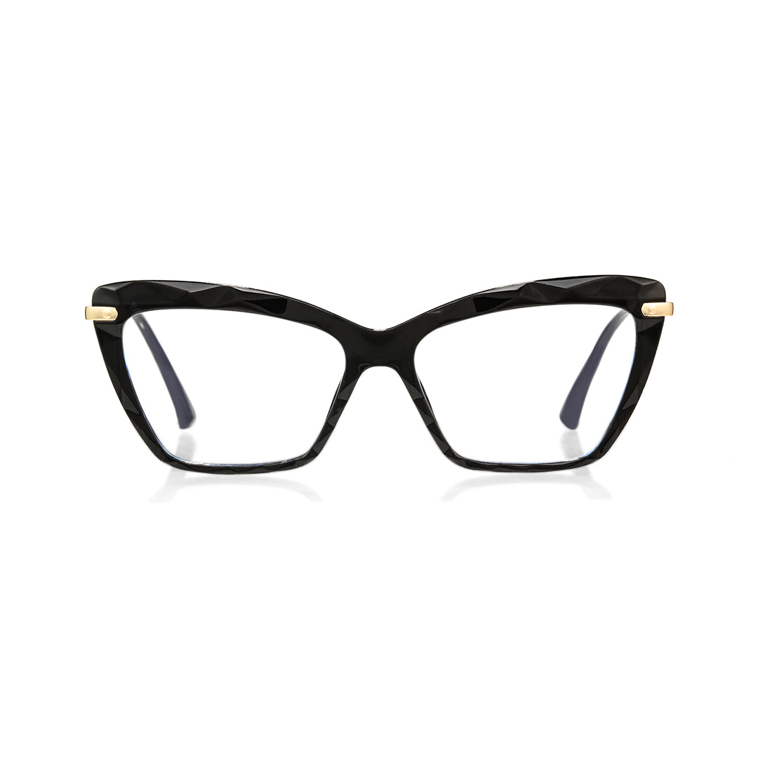 Black 3D Cat Eye Glasses
