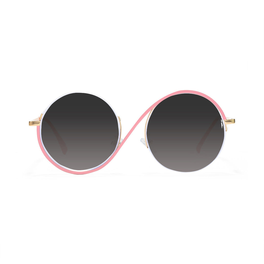 Pink Round Prescription Sunglasses
