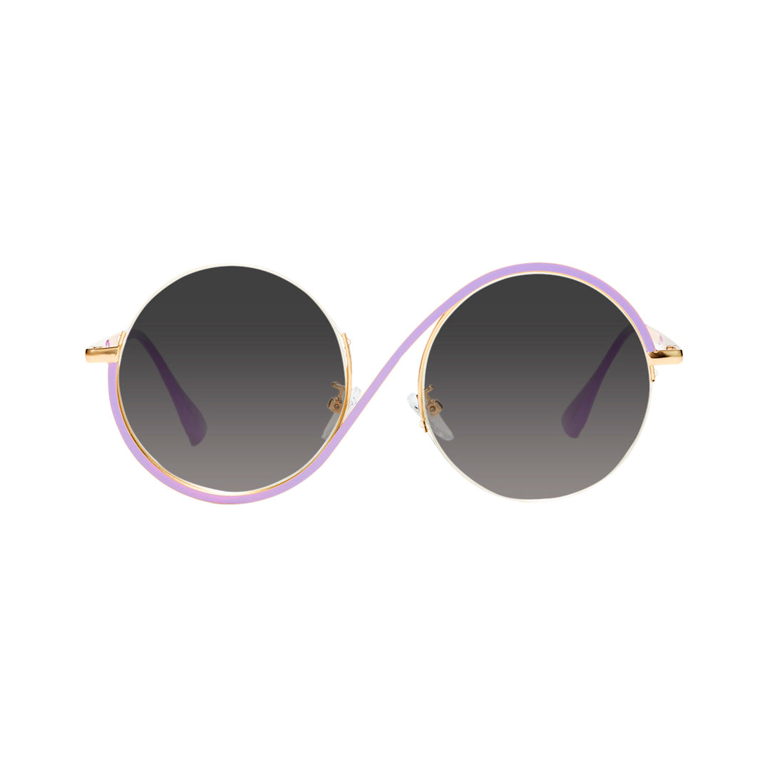 Purple Round Prescription Sunglasses