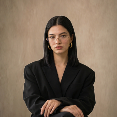 Office Siren Glasses banner, professional business eyewear campaign, mysterious siren design