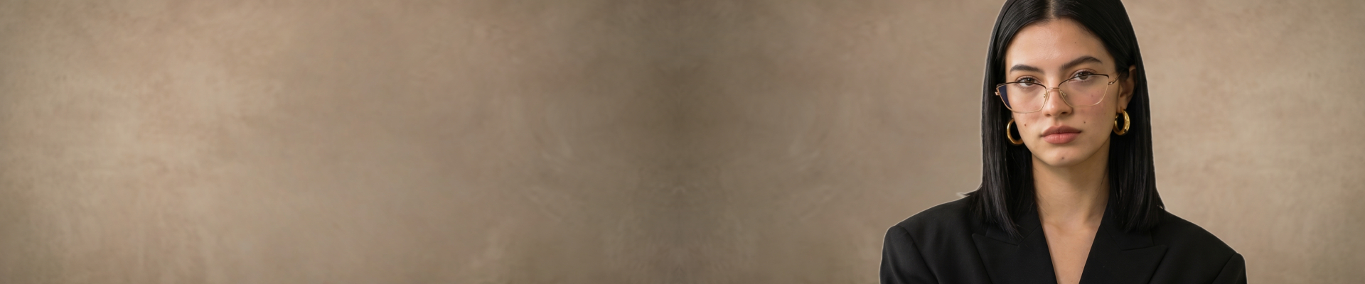 Office Siren Glasses banner, professional business eyewear campaign, mysterious siren design