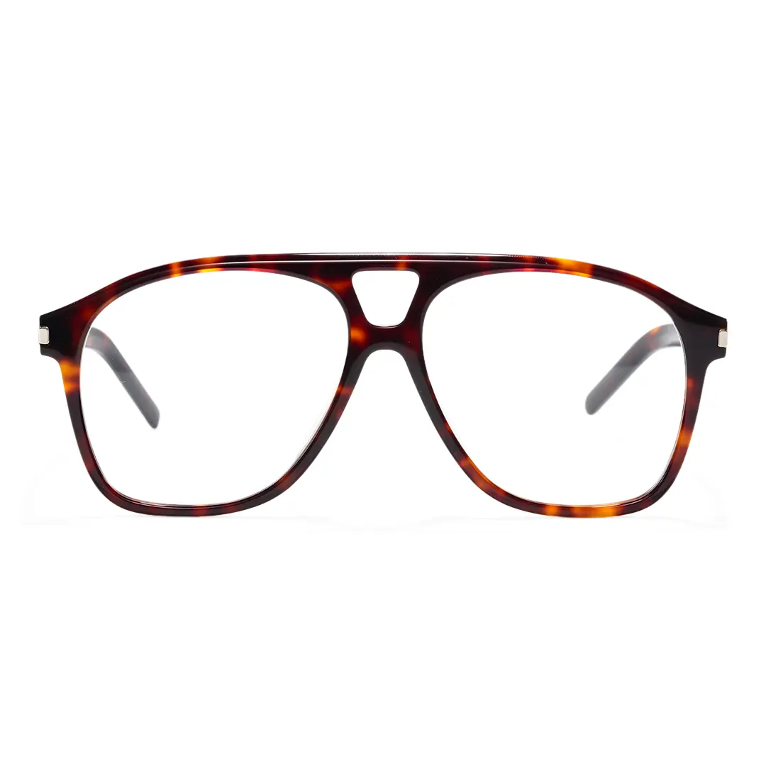 Front view of Rylen aviator acetate eyeglasses AA0062603 in tortoise
