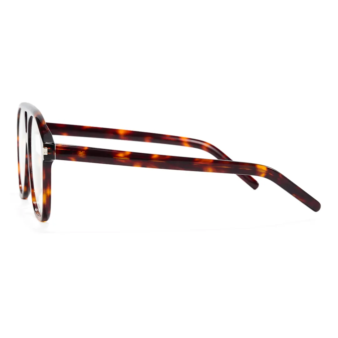 Side view of Rylen aviator acetate eyeglasses AA0062603 in tortoise