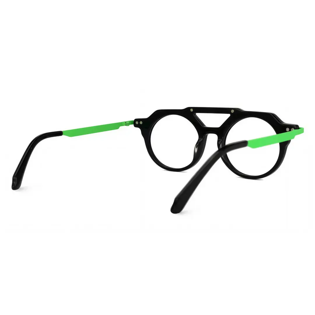 Back view of Boye aviator acetate eyeglasses AA0082302 in black