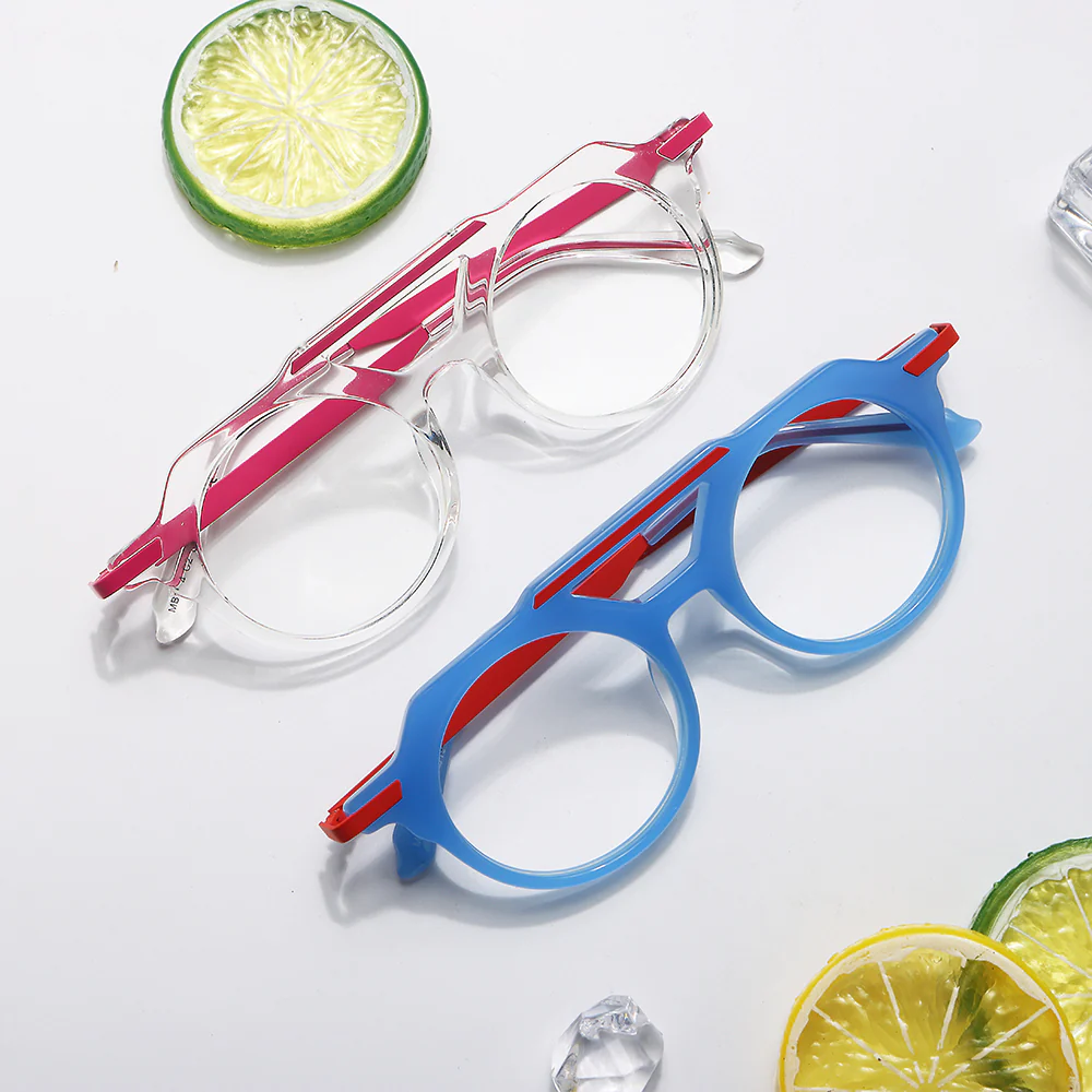 Scene view of Boye aviator acetate eyeglasses AA0082302 in clear