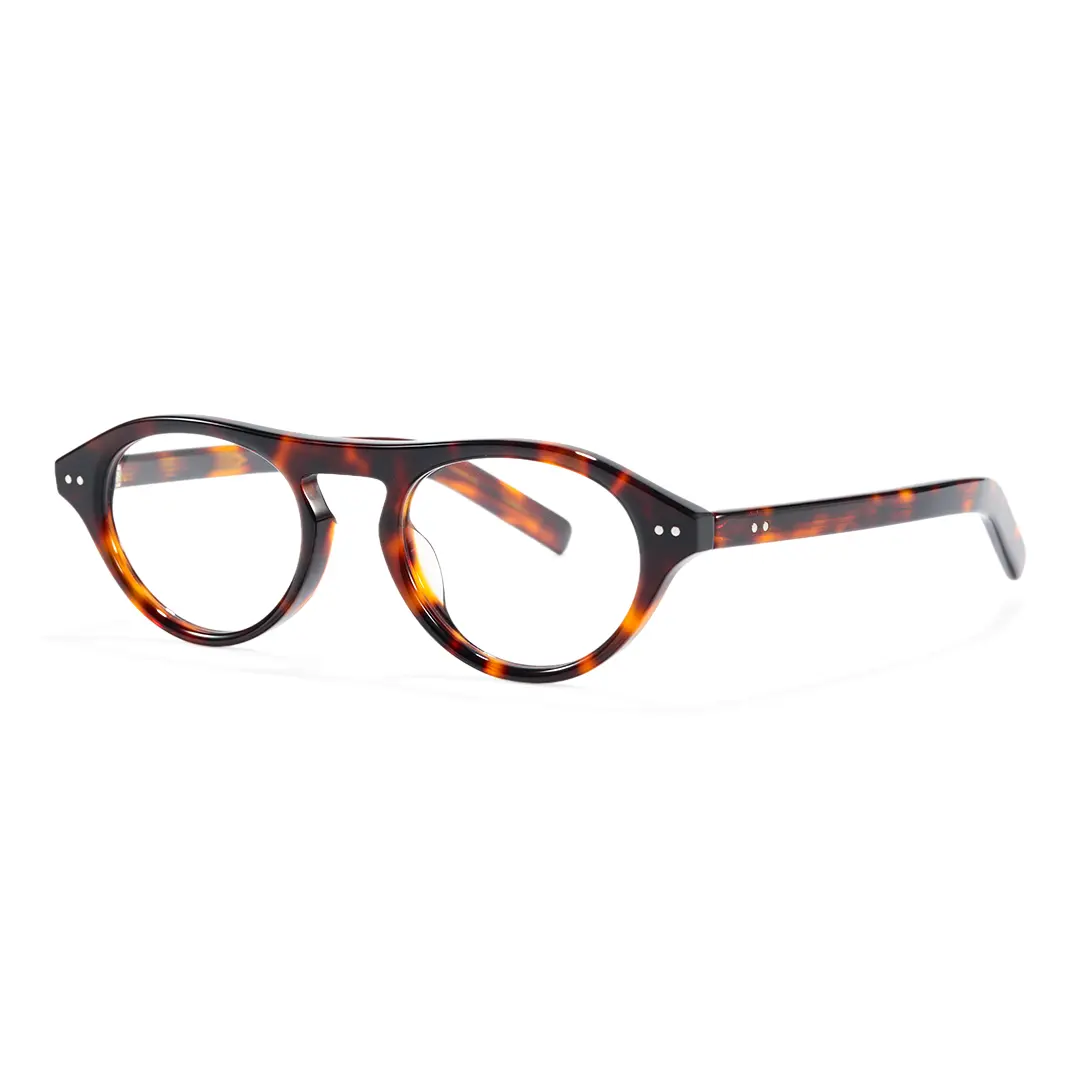 Angle view of Sylvan vintage aviator acetate eyeglasses AA0222603 in tortoise