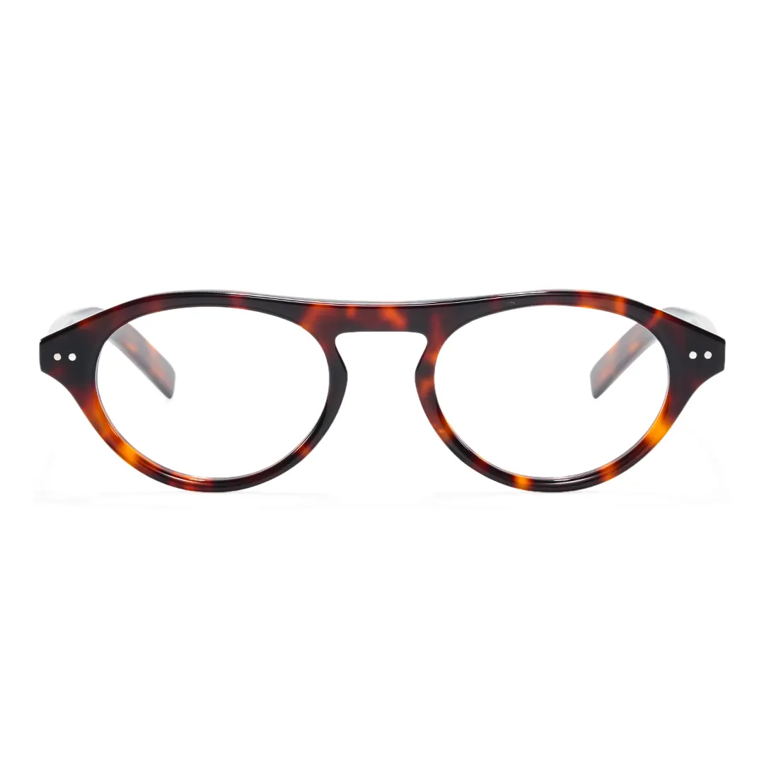 Front view of Sylvan vintage aviator acetate eyeglasses AA0222603 in tortoise