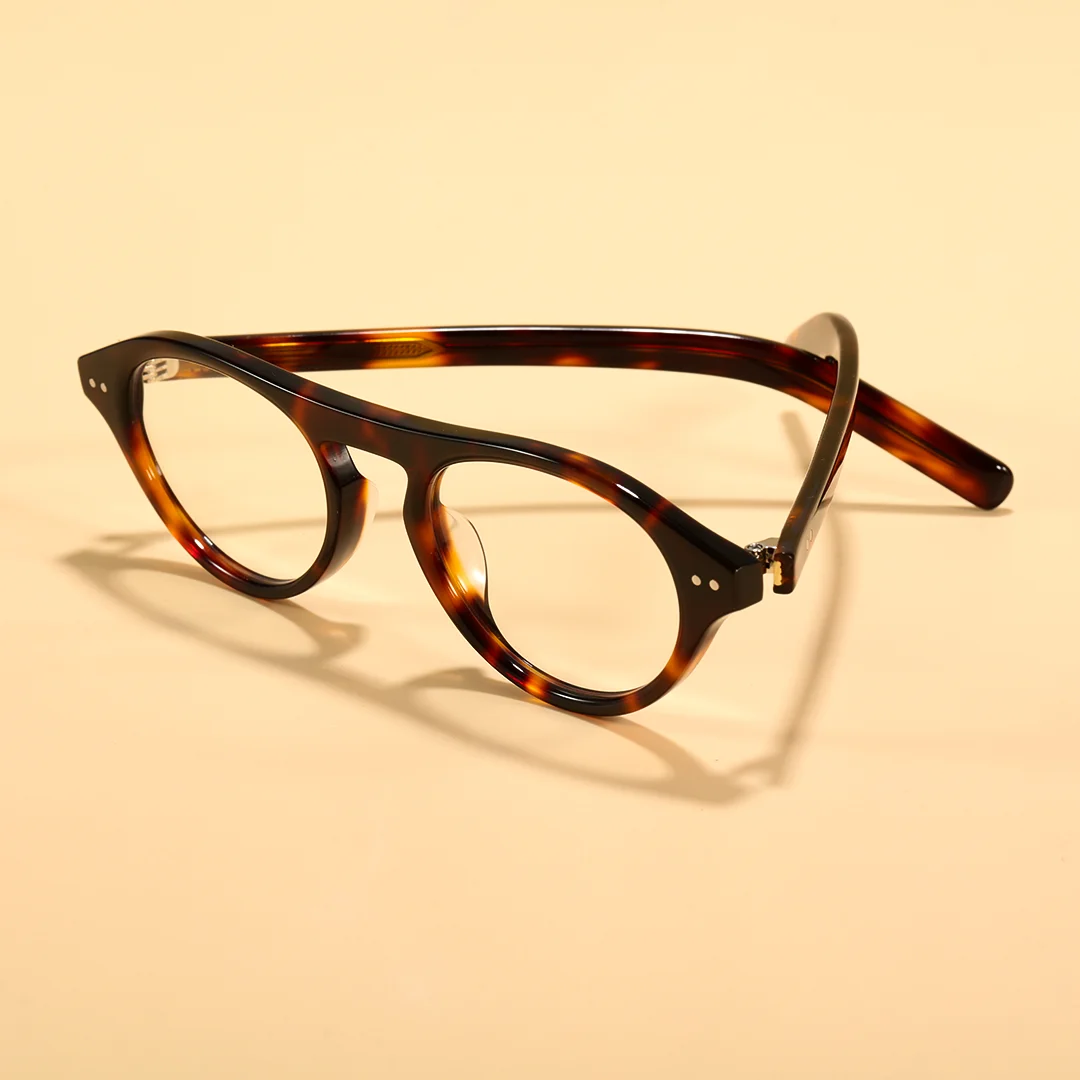 Scene view of Sylvan vintage aviator acetate eyeglasses AA0222603 in tortoise