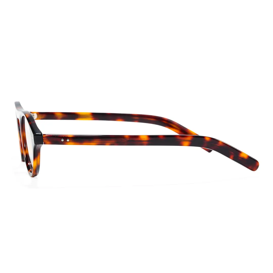 Side view of Sylvan vintage aviator acetate eyeglasses AA0222603 in tortoise