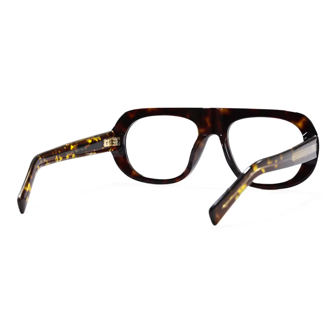 Back view of Kaelra vintage aviator acetate eyeglasses AA0242604 in tortoise
