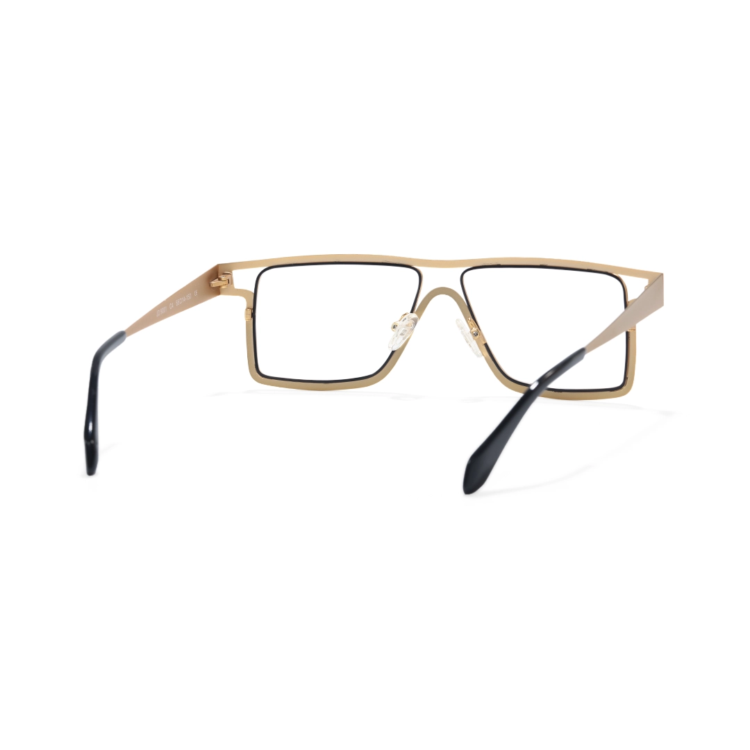 Back view of Cerelia aviator metal eyeglasses AM0092212 in gold