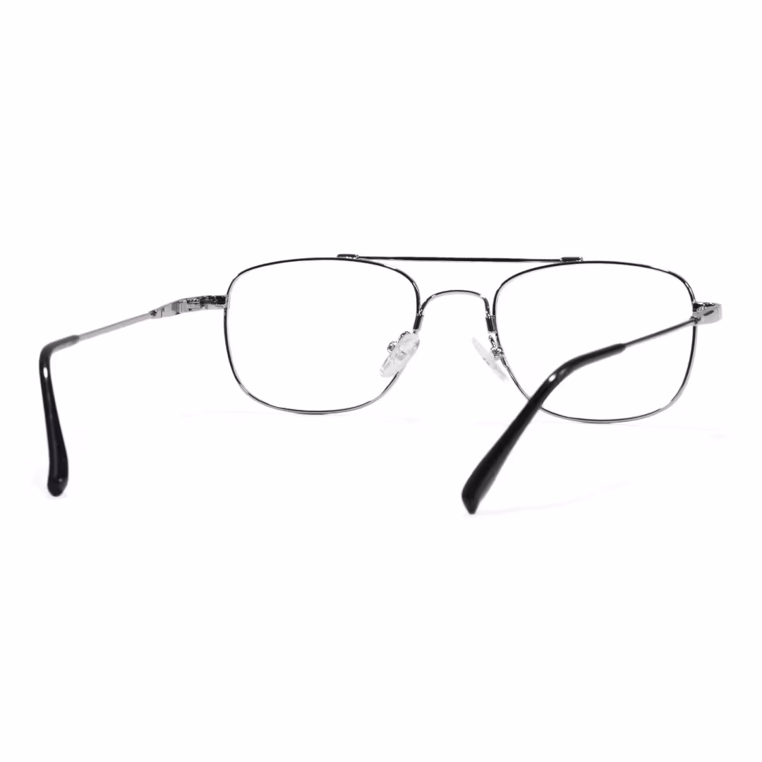 Back view of Marenx aviator metal eyeglasses AM0202605 in sliver