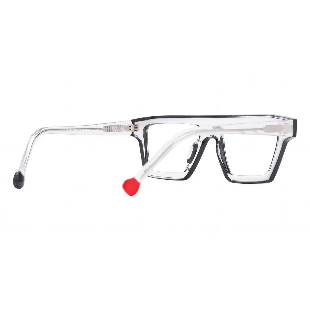 Back view of Call fashion aviator tr90 eyeglasses AR0042403 in clear