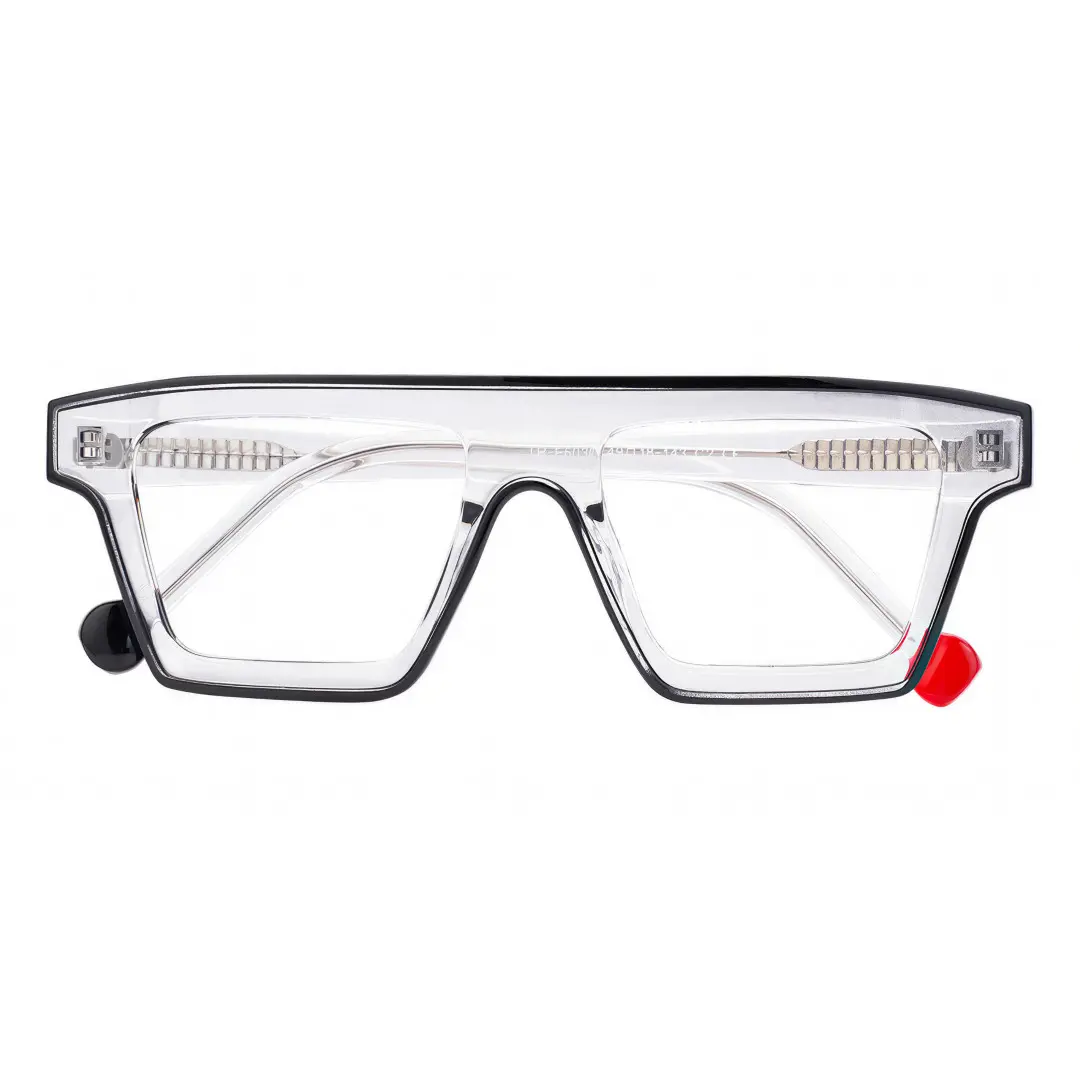 Front folded view of Call fashion aviator tr90 eyeglasses AR0042403 in clear