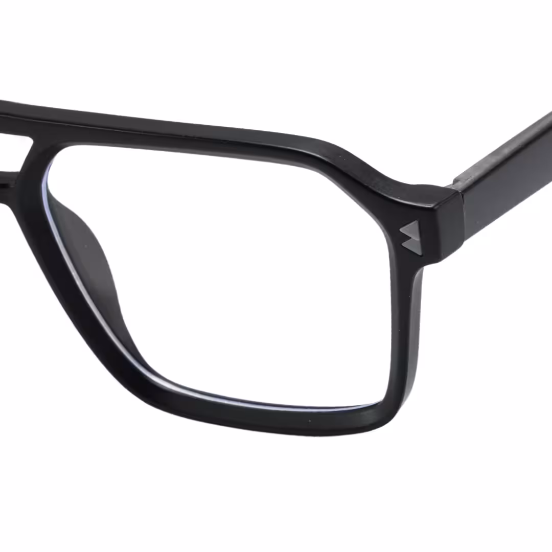 End piece detail of Aryn aviator tr90 eyeglasses AR0042605 in black