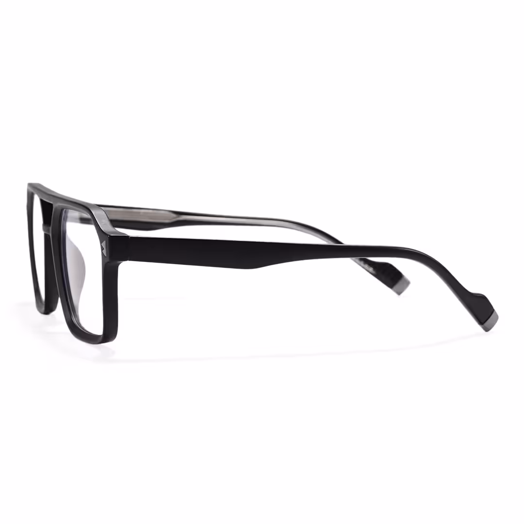 Side view of Aryn aviator tr90 eyeglasses AR0042605 in black