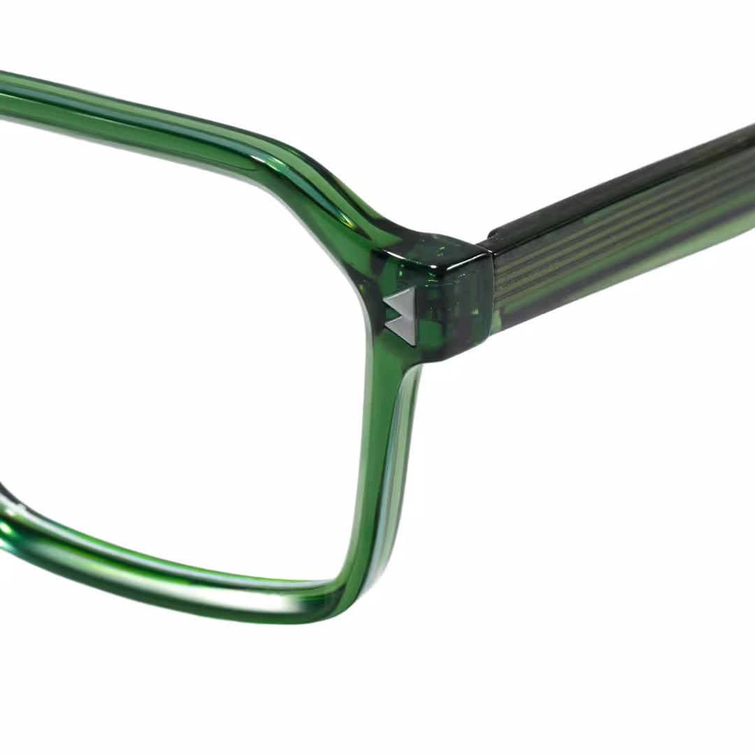 End piece detail of Aryn aviator tr90 eyeglasses AR0042605 in green
