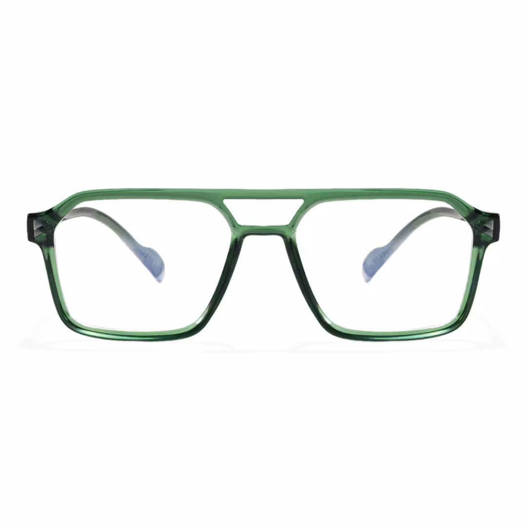 Front view of Aryn aviator tr90 eyeglasses AR0042605 in green