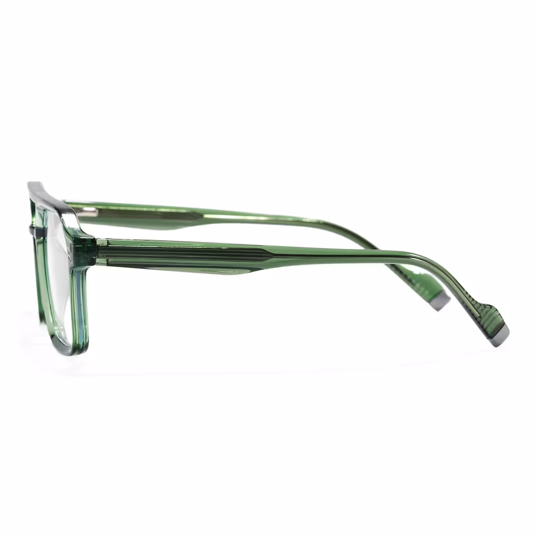 Side view of Aryn aviator tr90 eyeglasses AR0042605 in green