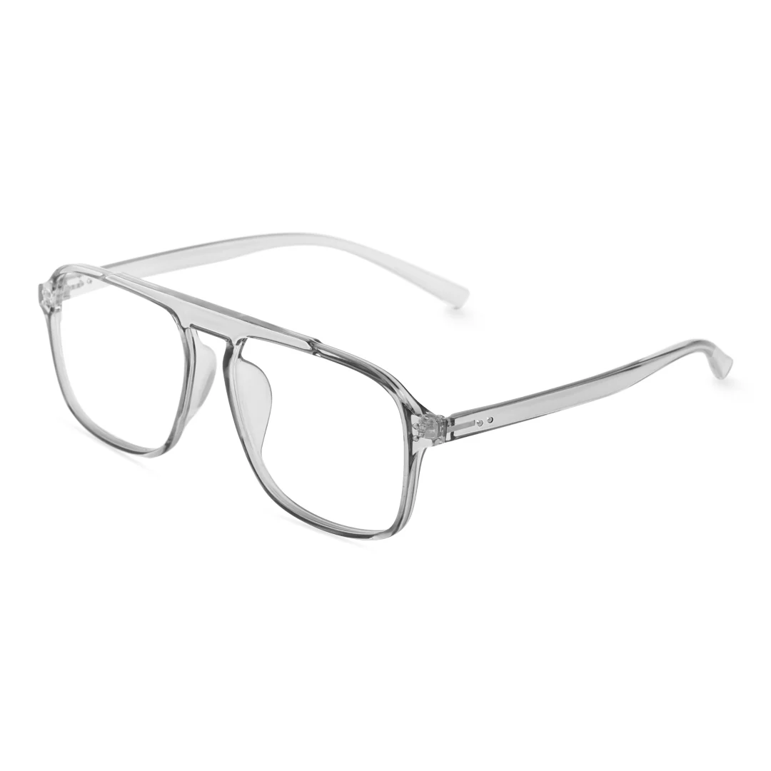 Angle view of Gatsby aviator tr90 eyeglasses AR0142410 in grey