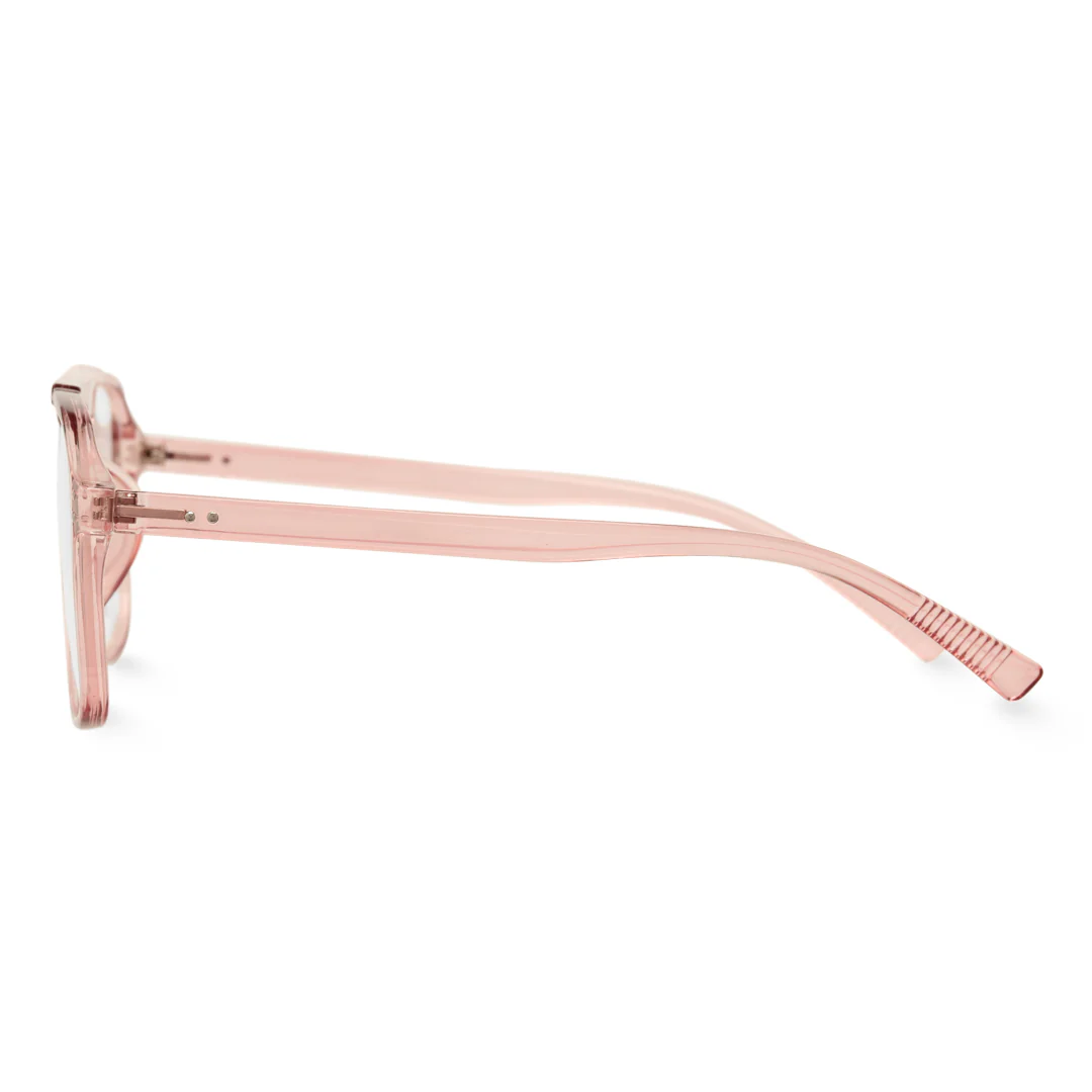 Side view of Gatsby aviator tr90 eyeglasses AR0142410 in pink
