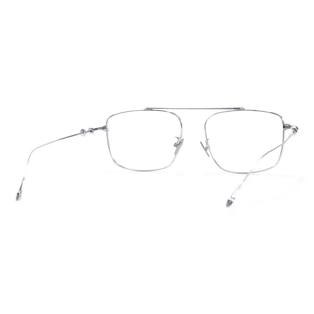 Back view of Shawn aviator titanium eyeglasses AT0122412 in grey