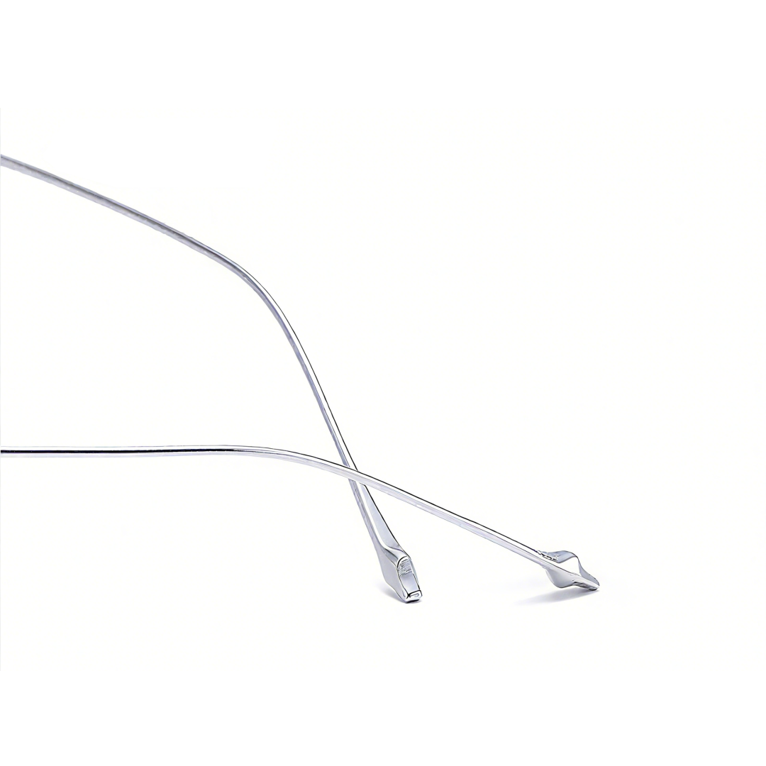 Temple detail of Shawn aviator titanium eyeglasses AT0122412 in grey