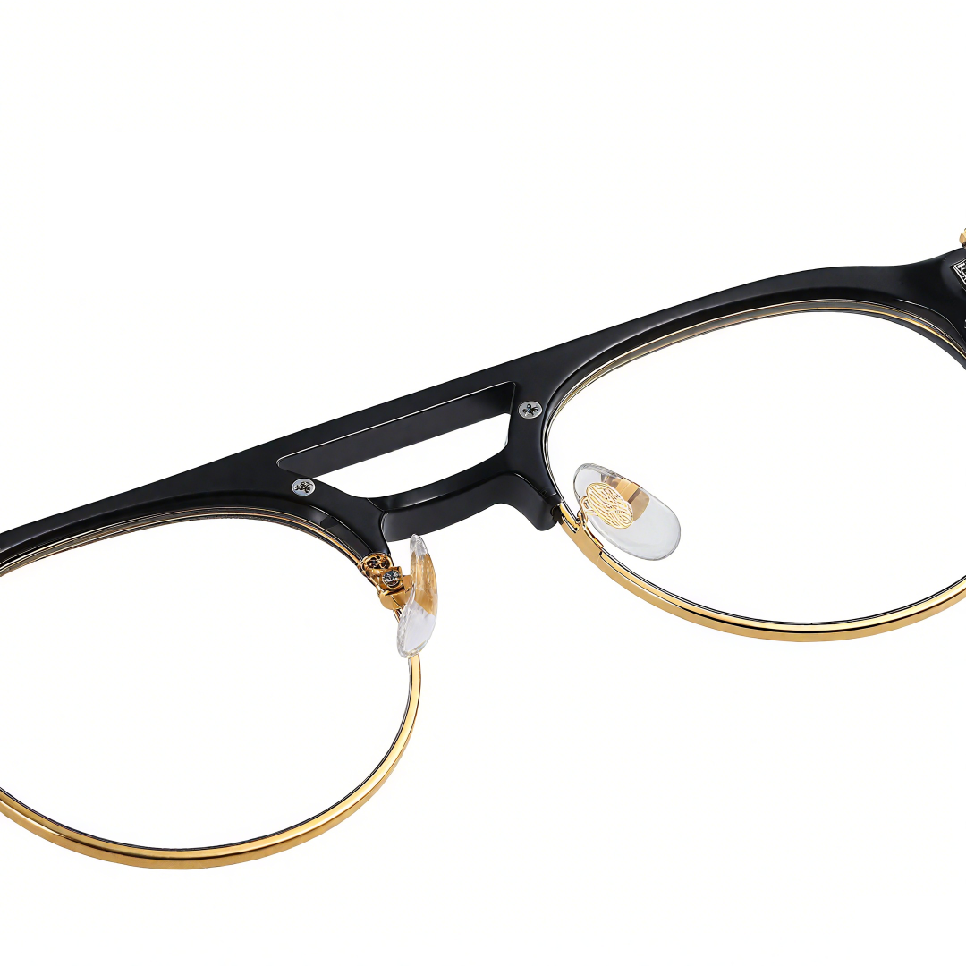 Adjustable nose pad detail of Morgan aviator tr90 eyeglasses AX0022507 in black