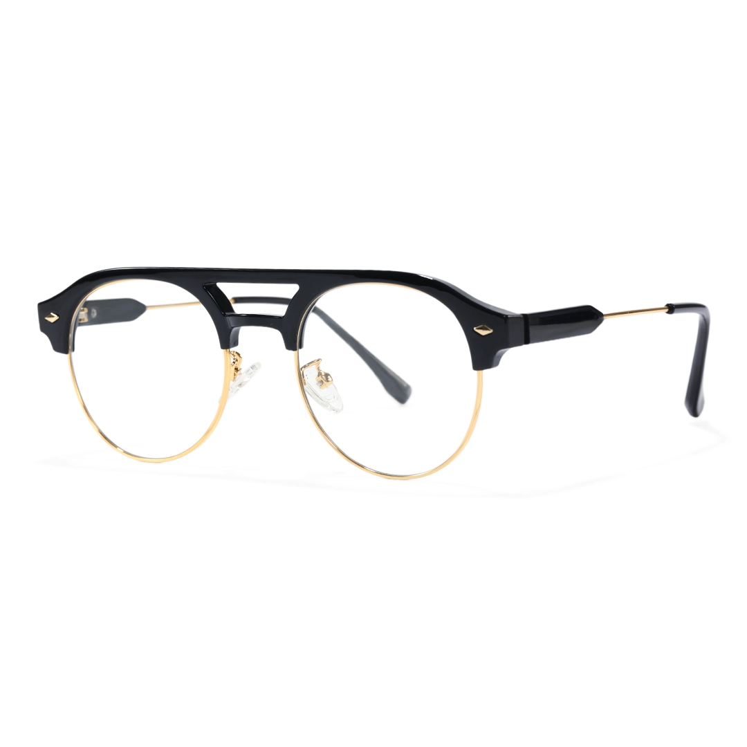 Angle view of Morgan aviator tr90 eyeglasses AX0022507 in black